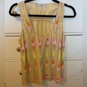 Trina Turk Sequin Stripe Tank Top